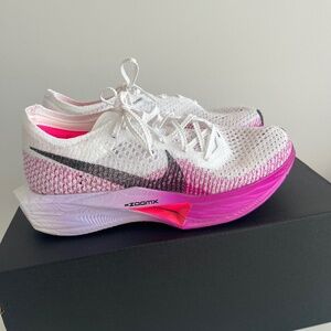 Nike Women's White and Pink Running Shoes